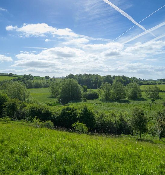 View of Evenlode from meadow 2